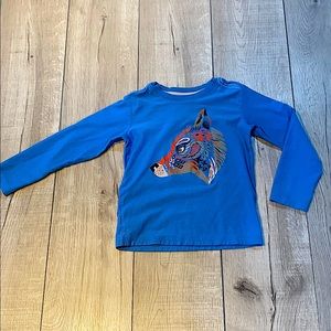 Tea Collection 5T boys long sleeved blue shirt